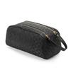 Fashionable Embossed Large Capacity Portable Makeup Cosmetic Bag Double Zipper Handheld Wash Bag Storage Organizer