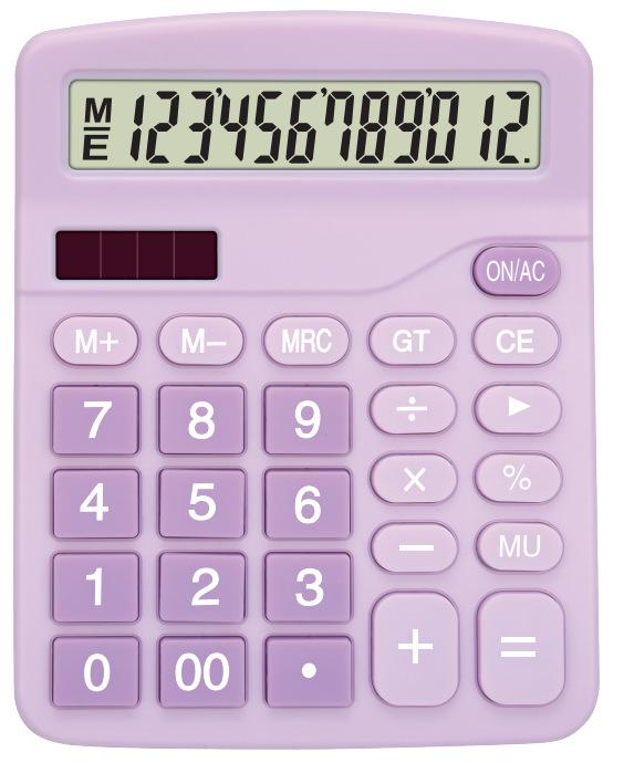Calculator Desktop Calculator Standard Function with 12-Digit Large LCD Display Solar & Battery Dual Power for Home Basic