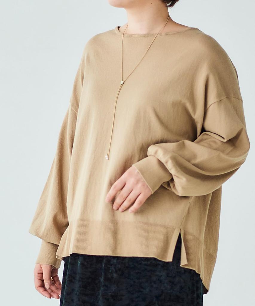 Le Coeur Blanc Hand Washable Volume Sleeve Knit Pullover 3048026400 Size 38 Bordeaux