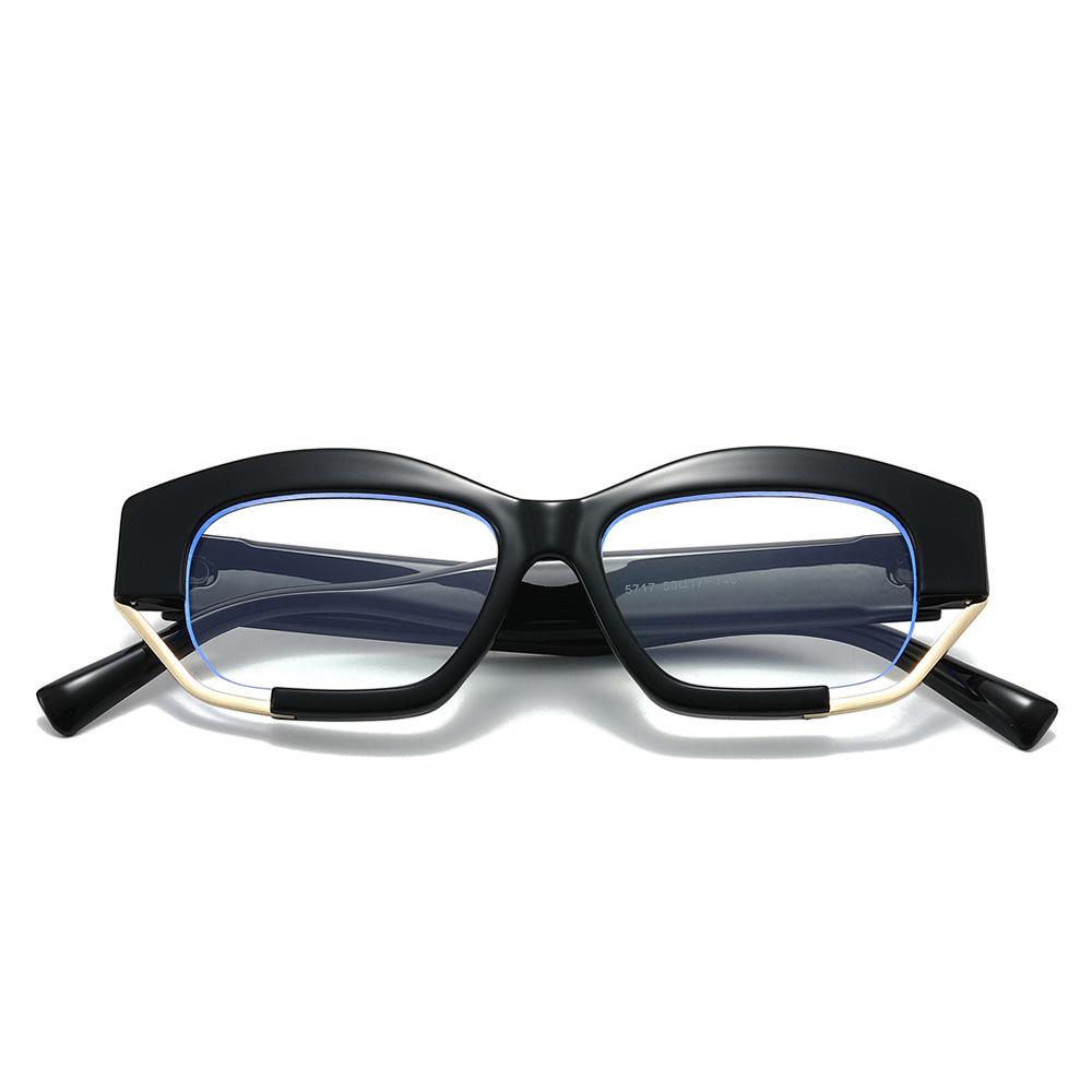 

Fashion Small Frame Square Flat Glasses Personalized Versatile Street Shot Anti-Blue Plain Tide Glasses flat light