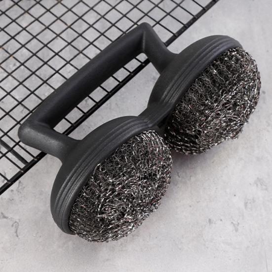 Kartáče z nerezové oceli s drátěnou koulí Kuchyňské čisticí náčiní Čistič mřížky grilu Nástroj na odstranění skvrn od rzi z hrnců a pánví