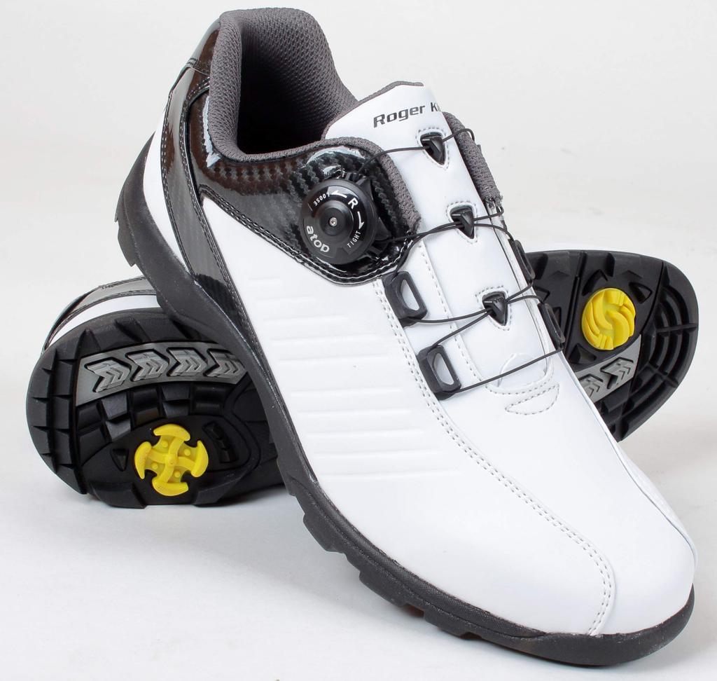 ATOP Dial Roger King Spikeless Golf Shoes Wide 4E RK-08 (White, 27.0cm)