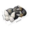 3D Visual Butterfly Flower Diatom Mud Floor Mat For Home Foot Mat, Non Mat Slip Water Door Toil X3Q4