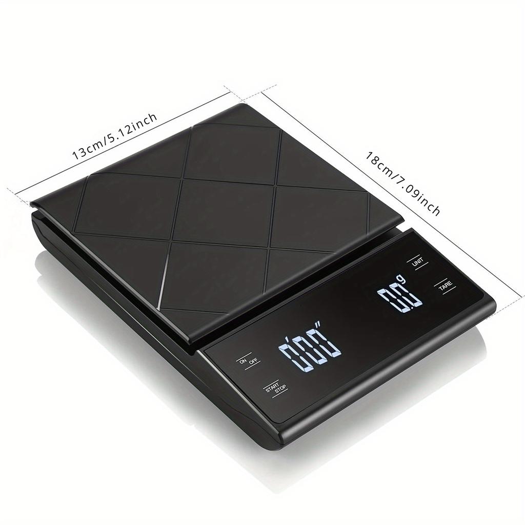 Smart Functionality 1pc Coffee Scale Espresso Scale Kitchen Scale With Timer 6.61LB/0.1g Digital Coffee Scale Over Drip Espresso Scale