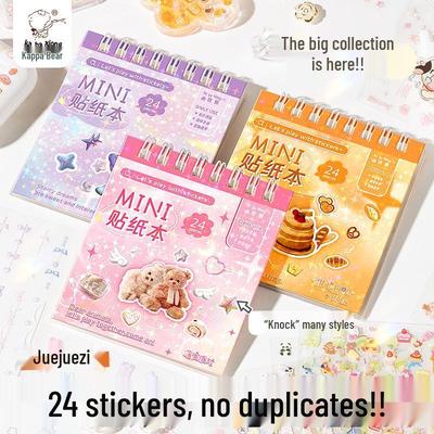 Laser-Flash Mini-Stickerbuch für Mädchen - Prinzessinnen-Nagelkunst & Cartoon-Tagebuch