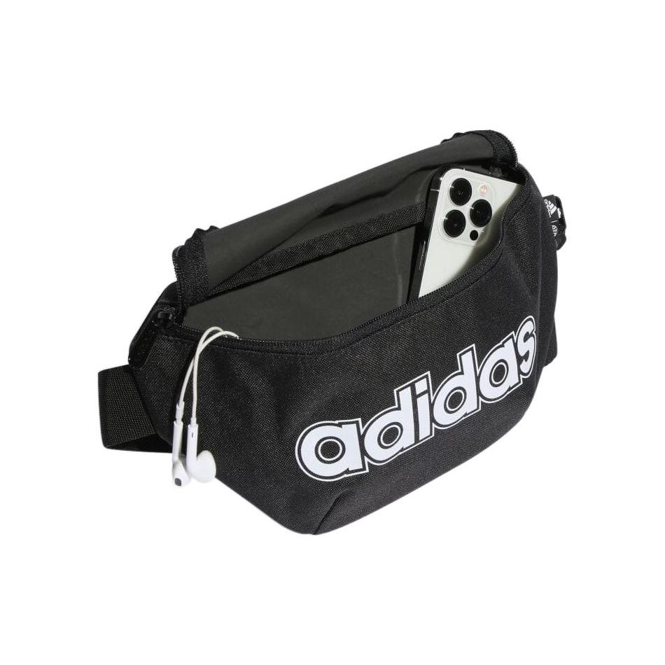 Adidas Adjustable Waist Belt Buckle Closure Polyester Waist Bag Regular Men Waist Bag Black White HT4777