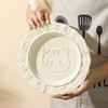 Creative Kitty Ceramic  Plate Ins Style Cartoon Cute Solid Relief Plate Dish Inventory Heart Plate Dessert Cake Fruit