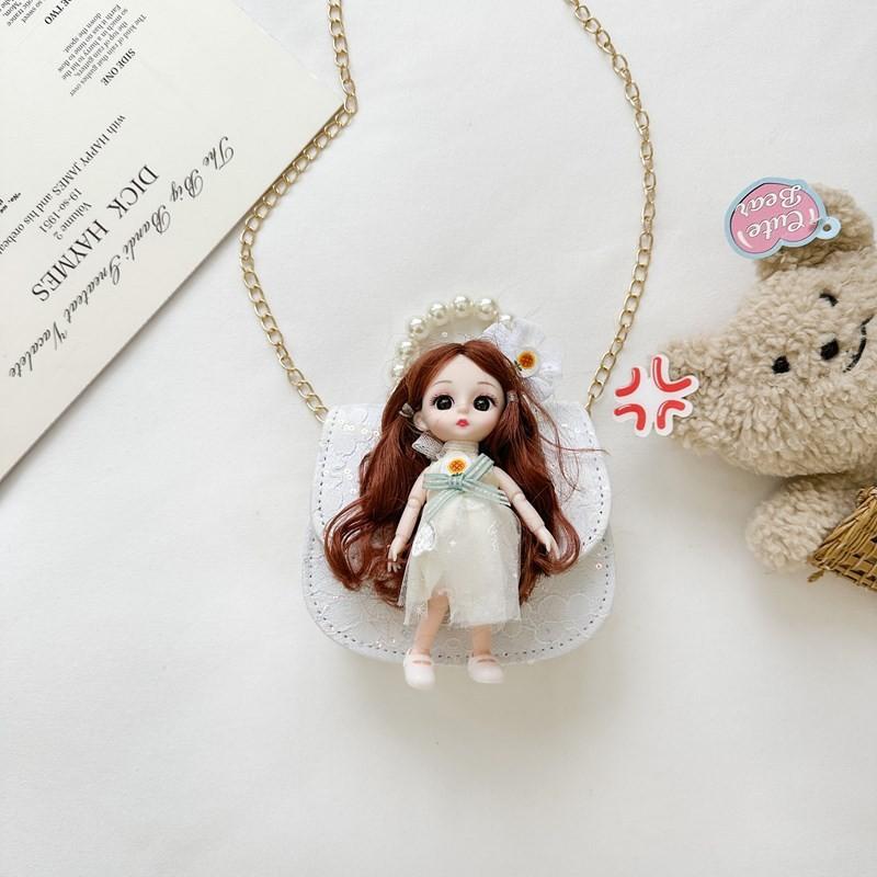 

Cute Pvc Childrens Shoulder Bag With Cartoon Design And Breathable Lining For Kids білий