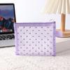 Mini Transparent Heart Cosmetic Bag Women Portable Lipsticks Makeup Storage Pouch Handbag Clear Ctue Small Nylon Make Up Bag