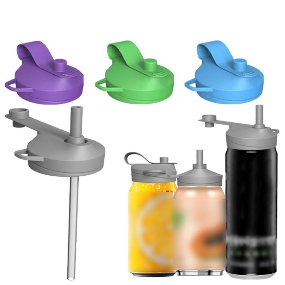 

With Telescopic Straw Soda Can Lids Dustproof Can Covers For Soda Party Supplies фіолетовий