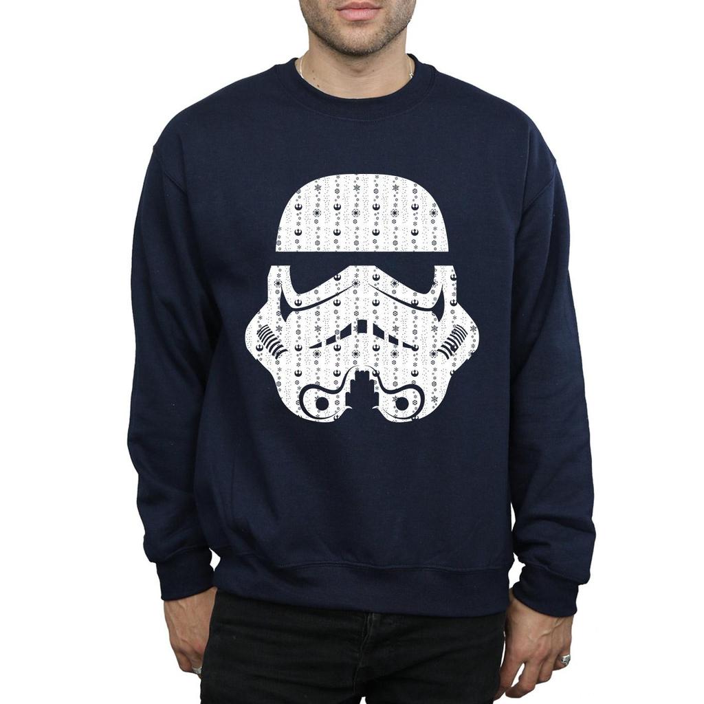 Star Wars Mens Christmas Stormtrooper Helmet Sweatshirt