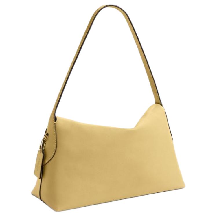 Coach Chelsea 36 Logo Lock Closure Leather Shoulder Bag Large Women shoulder bag Vanilla CDS62-B4VN