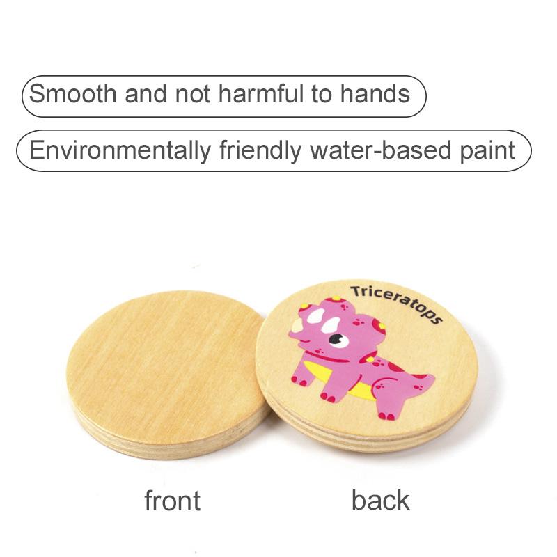 Dinosaur Matching Game Children's Puzzle Dinosaur Cognitive Concentration Memory Training Wooden Educational Toys For Children