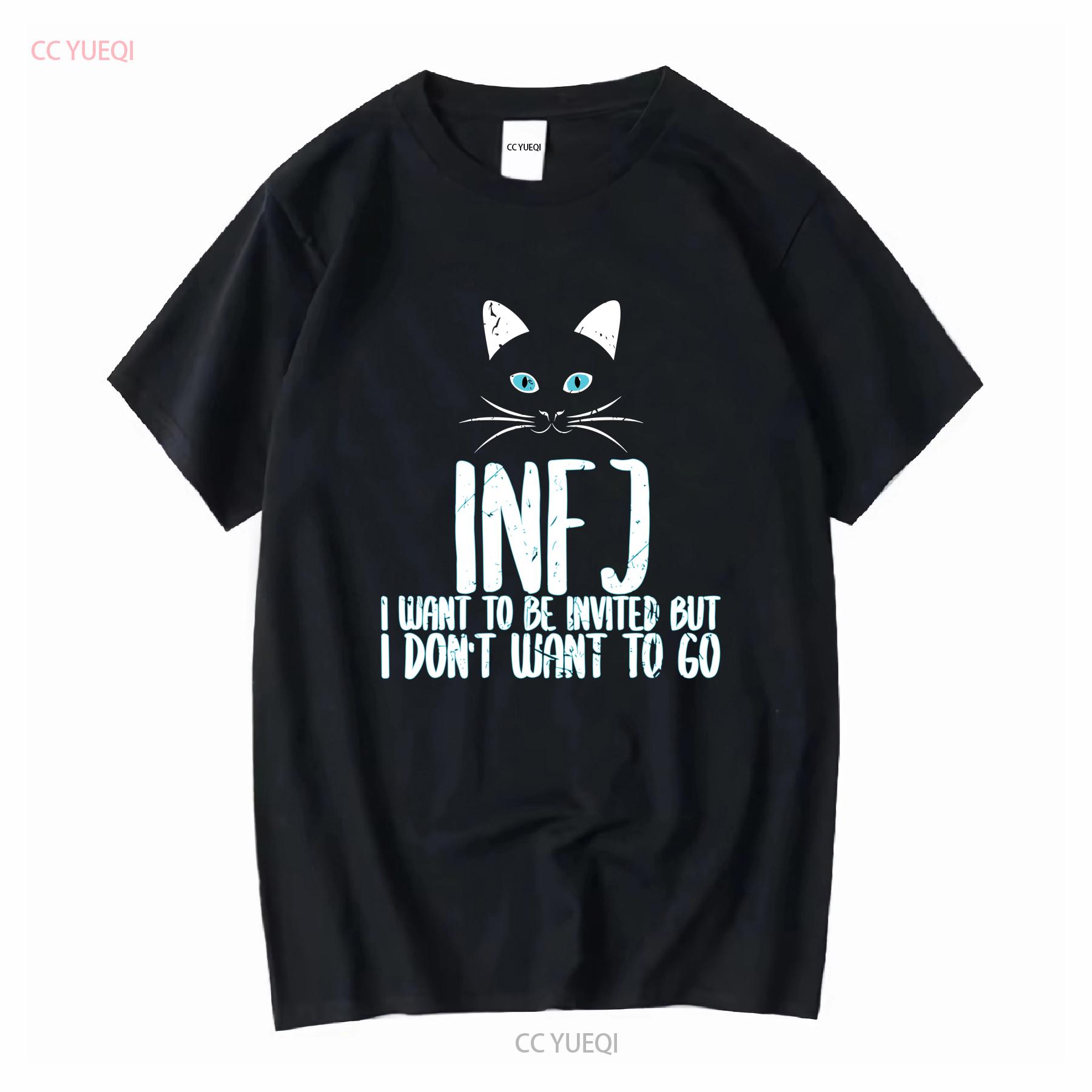 Футболка INFJ Интроверт Любитель кошек Забота о себе Тип личности с длинным или коротким рукавом винтажная Выстиранная Унисекс уличная одежда Тянущаяся 4XL