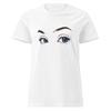 Cartoon Blaue Augen T-Shirt und Kinderhemd, Realistisches Augen- & Augenbrauen-Grafik-T-Shirt, Lustiges Gesichts-Illusion-Oberteil, Einzigartiges Augenkunst-Freizeitshirt und Kinderhemd