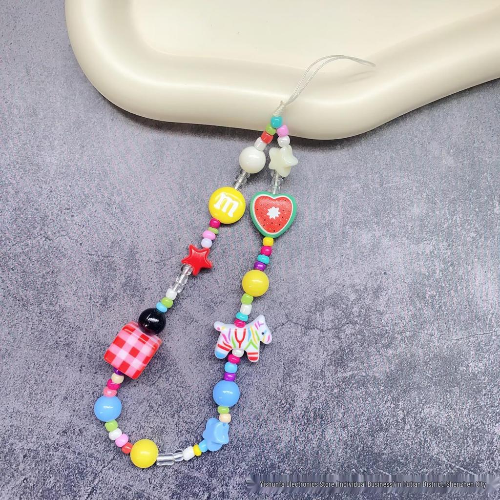 Colorful Zebra Star Phone Charm Lanyard for Kids