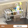 Kitchen Sponge Holder Stainless Steel Sink Drain Rack Soap Drainer Towel Rack Shelf Organizer Bathroom Storage Accessories