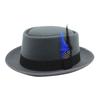 Unisex Round Top Woolen Small Hat, Gentleman Jazz Hat, Holiday Versatile Decorative Hat