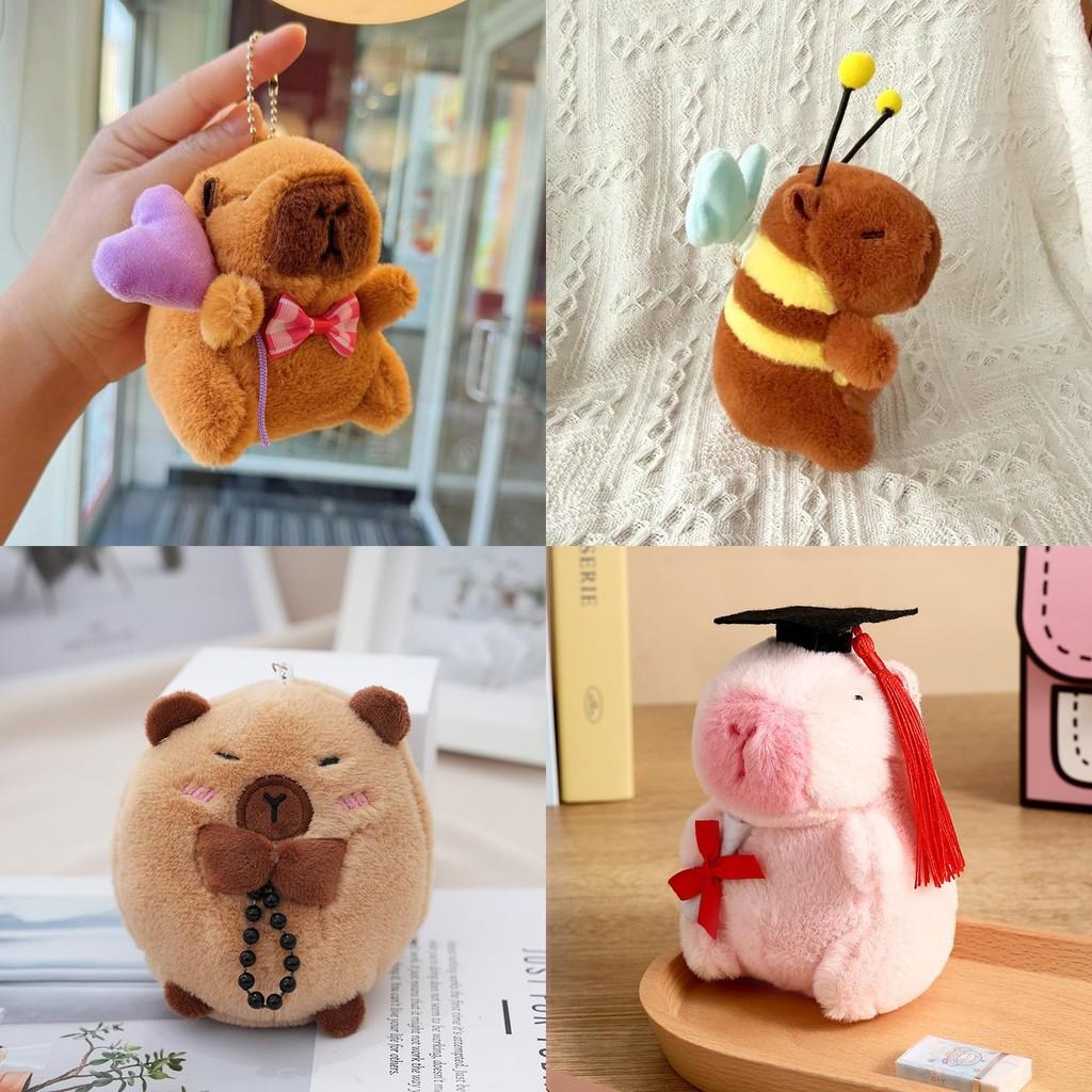 Capybara Keychain Plush Toy With Sparkling Chain For Animal Collectors