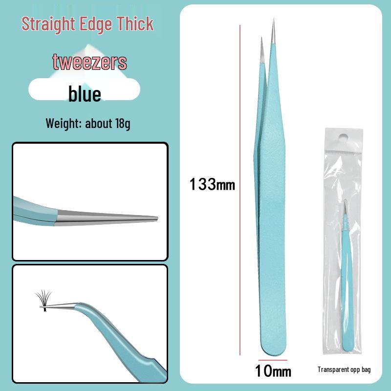 Colorful Stainless Steel Curved Tweezers for False Eyelashes and Planner Clips