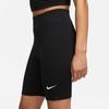 Nike Logo Print Solid Color Breathable Mid-Rise Compression Shorts Women Bottoms Black DV7798-010