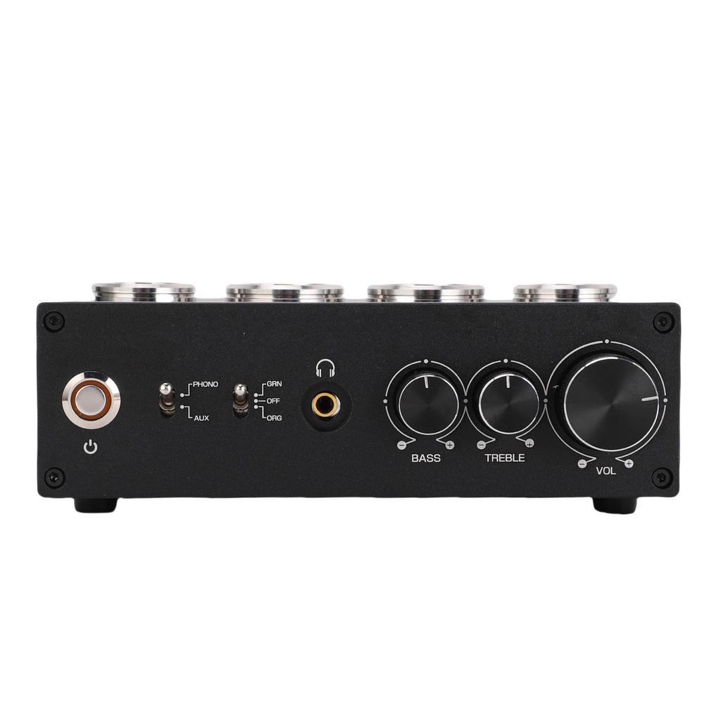 Electronic Tube Phono Preamp 3.5mm Earphone Jack Treble Bass Control Stereo Turntable Preamplifier for MM MC Record