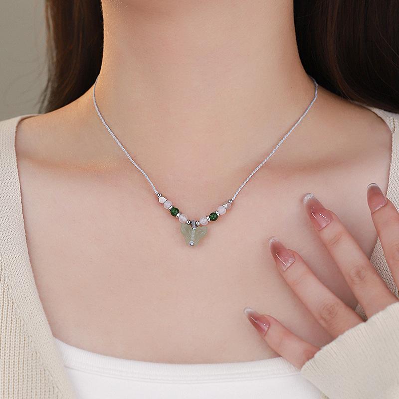 Butterfly Necklace Sweet American Style Versatile Light Luxury High-end Autumn and Winter Niche Sweater Chain