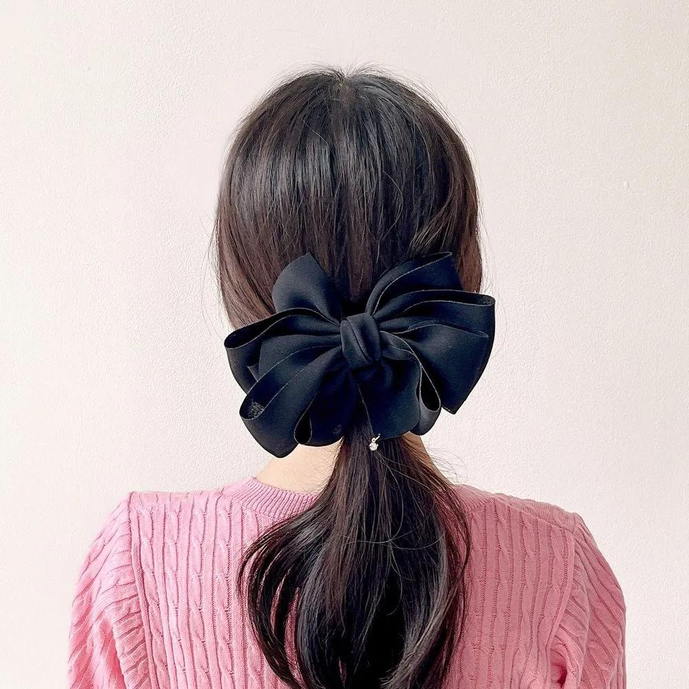 Updo Hairpin Long Hair Hairpin Angel Shushu Layered Cubic Automatic Hairpin Black