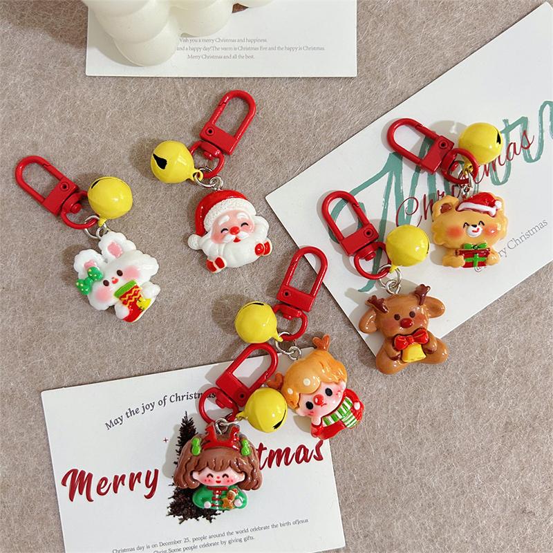Cartoon Cute Christmas Fashion Kawaii Santa Claus Pendant Versatile Backpack Decoration Accessories Gifts