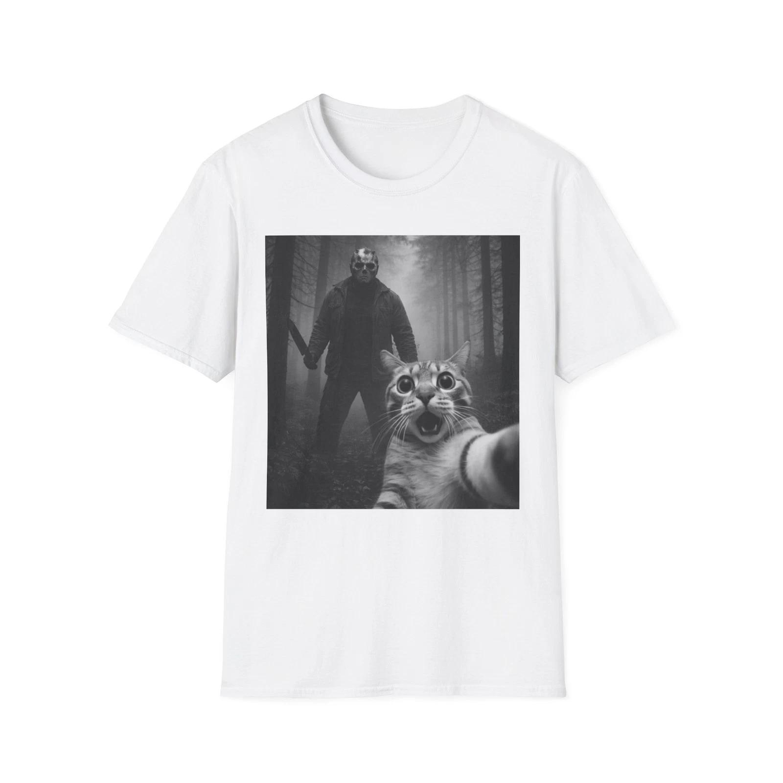 

Cat Selfie T-shirt | Michael Myers Style 2XL