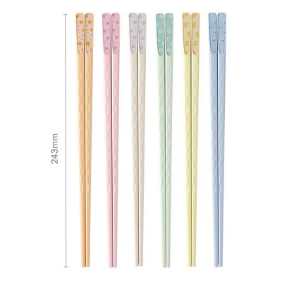 ZISIZ Romantisches florales Legierungs-Essstäbchen-Set