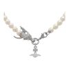 Vivienne Westwood 24 Dragon Saturn Pendant Year of the Dragon Limited Zodiac Limited Pearl Necklace Unisex Couple Model Silver 6301012O02P113