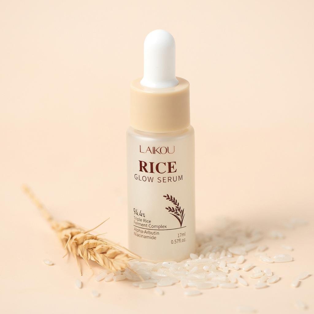 Rice Glow Facial Essence 17ml Hydrating Moisturizer Nourishes Brightens Skin Tone Natural Extract Serum Sensitive Skin