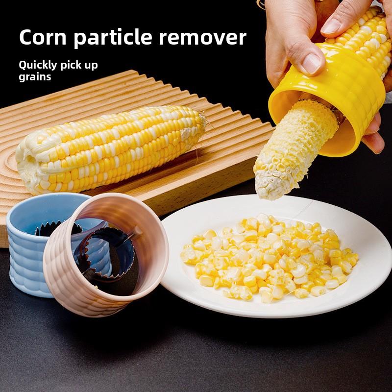 Stainless Steel Corn Peeler Manual Rotary Corn Sheller with Plastic Handle for Kitchen