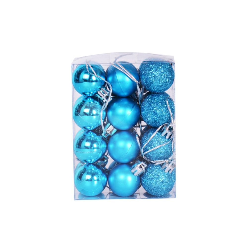 

Набор из 24 мини-небьющихся елочных шаров, украшения для вечеринки, 3 см/1,18 дюйма 24pcs/set