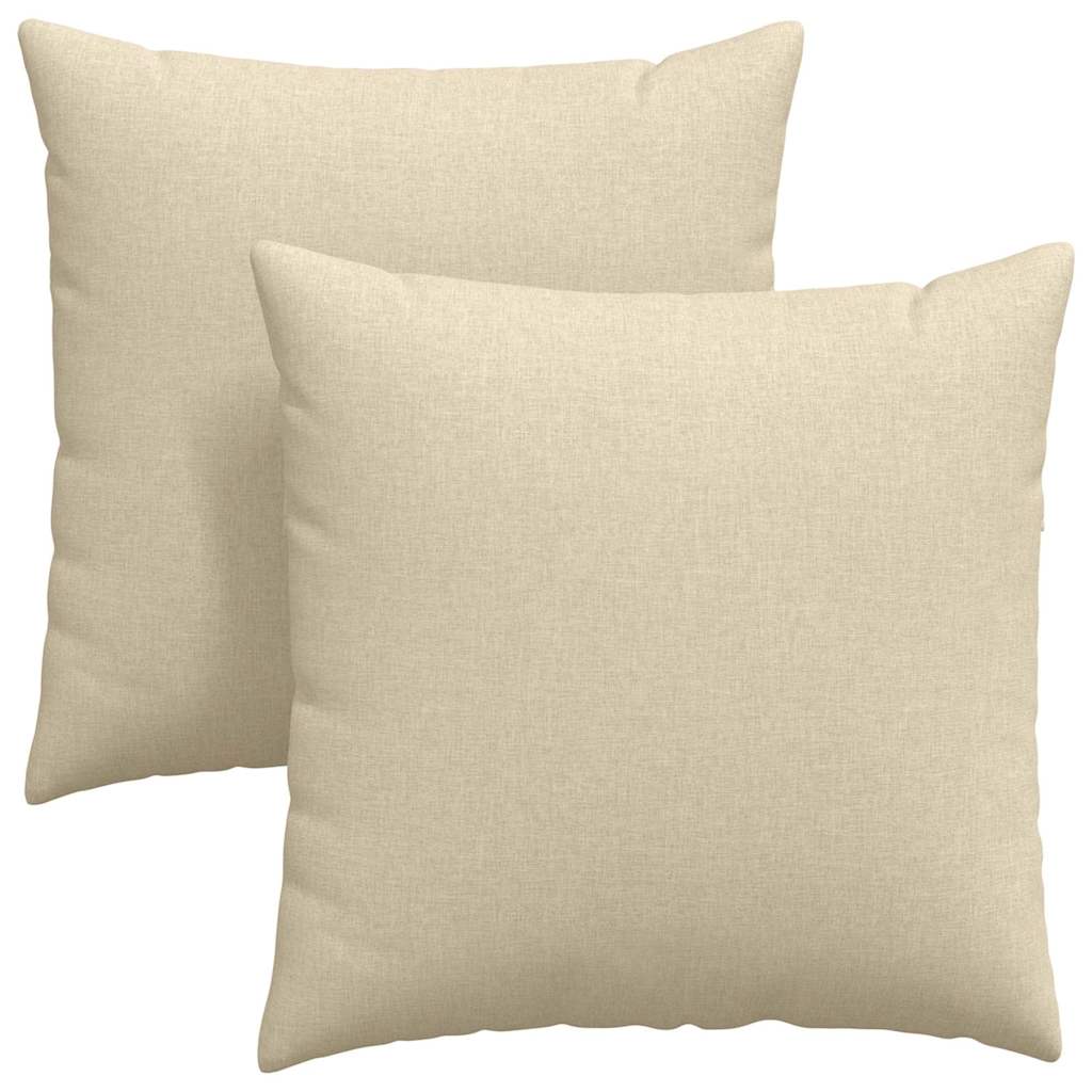 Sofa Cushions 2 Pcs Cream 60 X 60 Cm Fabric