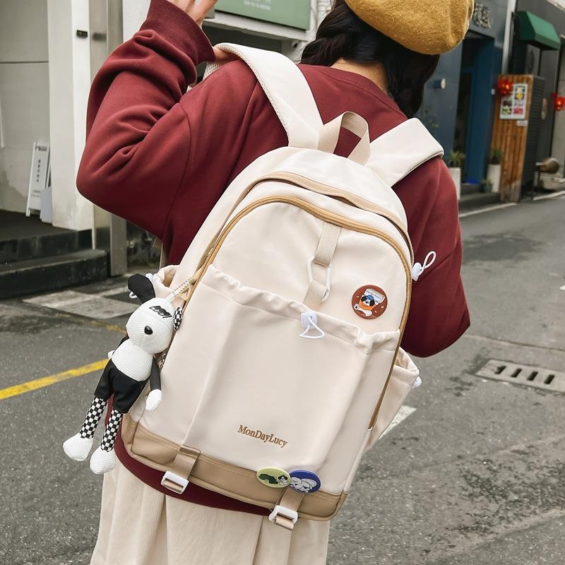 Japanese Niche Design Original High School Student Schoolbag Female Simple Junior High School Student Backpack Large Capacity Backpack