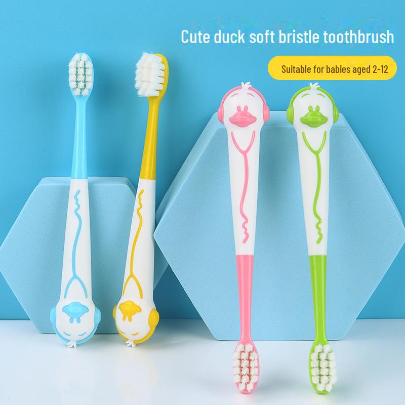 Children's Soft Bristle Toothbrush - Cartoon Lion Design, Single Pack for Ages 3-12