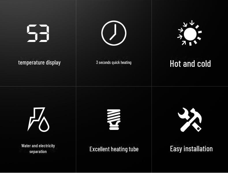 Plug-and-Play Electric Water Faucet: Instant Hot Water, Fast Heating, Compact Design