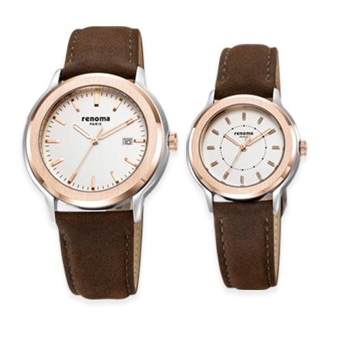

[RENOMA Watch] RENOMA Watch Women s Square Leather Band Watch Rose Gold Red RE540 NONE