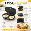 Dual Cavity Microwave Egg Poacher Heat-resistant Reusable Egg Steamer Portable Food-grade Egg Cooker Microwave
