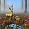 Weihnachts-Tischdekoration Rentierfiguren mit langem Geweih und Füßen Hirsch Tierfigur Heimdekorationen Geschenk