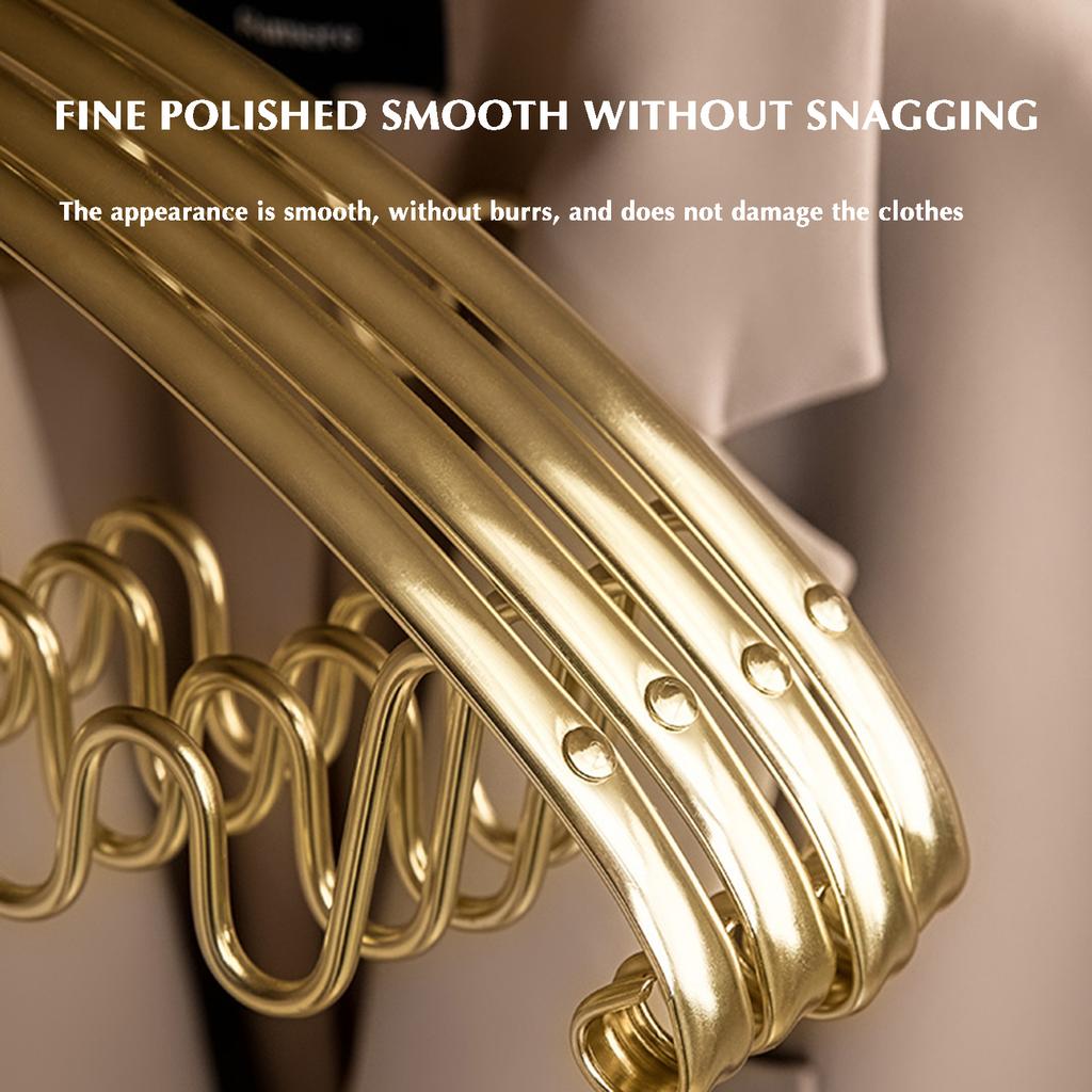 5pcs Metal Clothes Hanger Aluminum Alloy Wave Shaped Clothes Hangers for Hanging Halter Tops Vests Scarves Storage Oragnizer