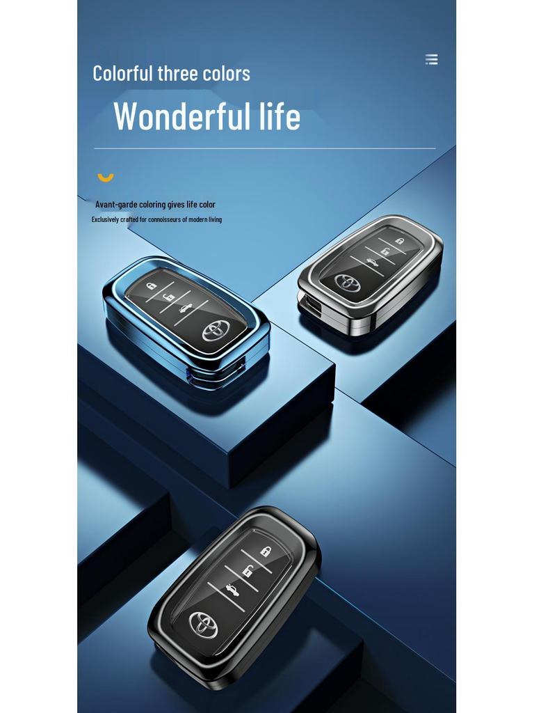 Toyota Key Case: Fits Highlander, RAV4, Crown, CHR, Venza, Prado, Camry - Full Wrap Cover
