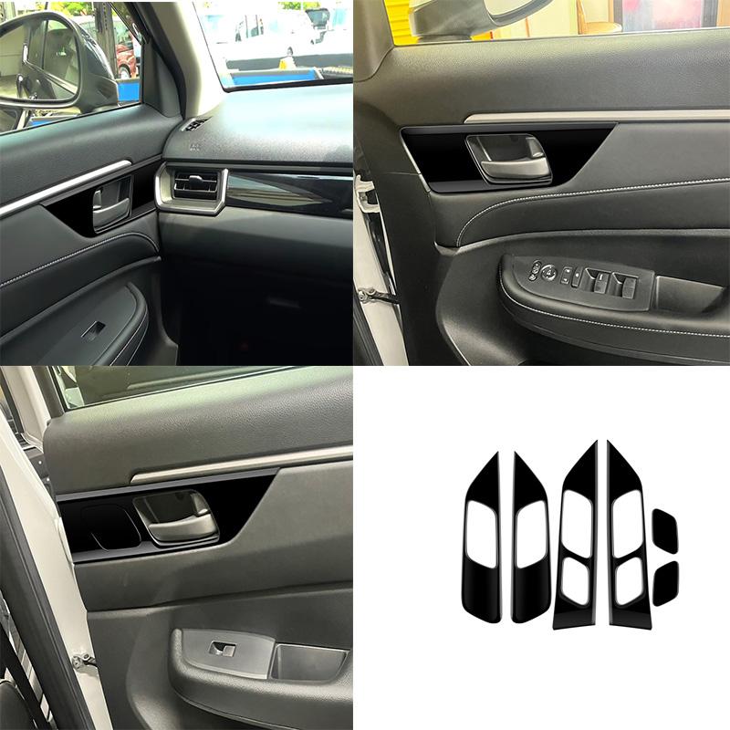 For HONDA WR-V WRV 2024 2025 ABS piano black interior accessoires  door handle window control panle Handbrake air outlet cover