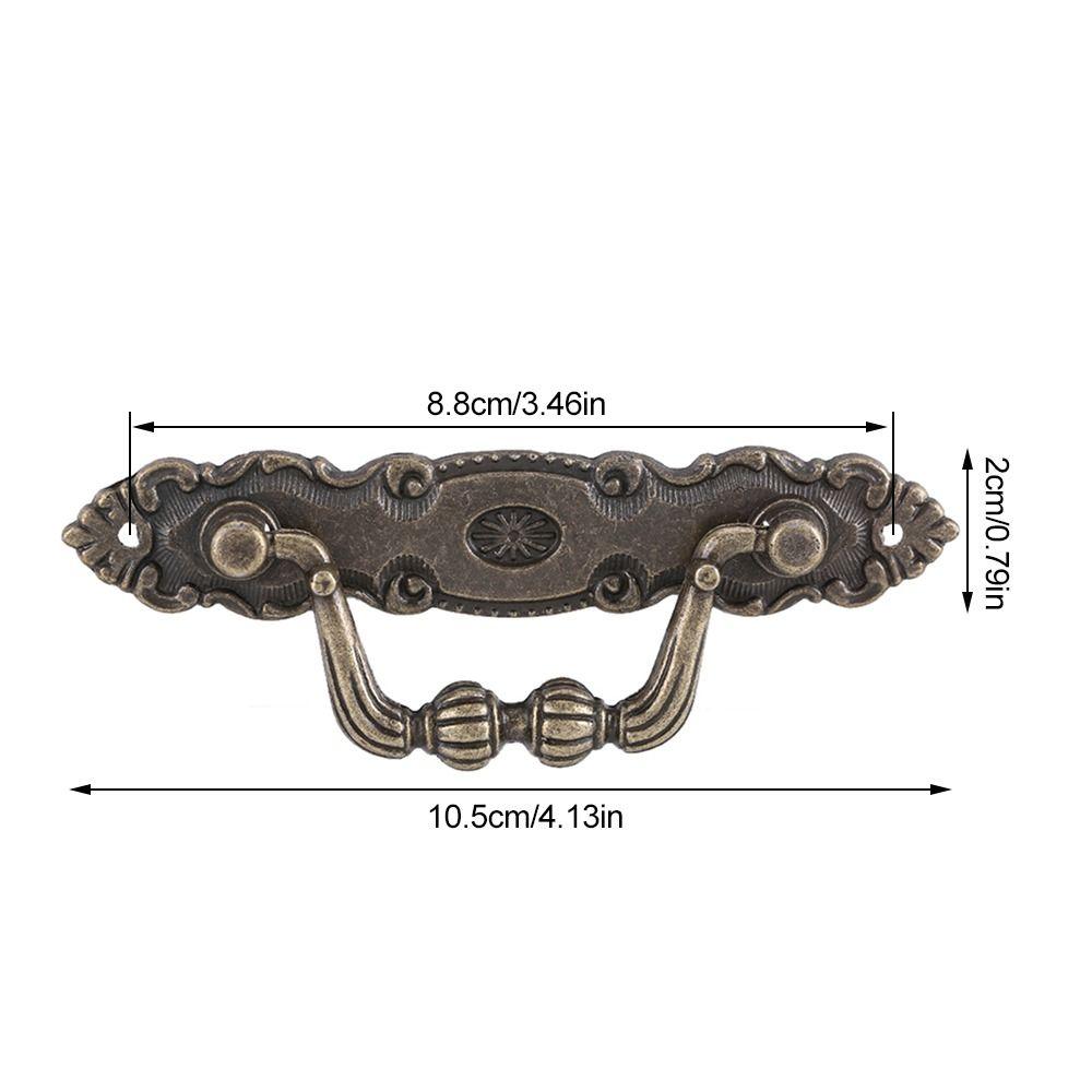 4pcs Zinc Alloy Cabinet Handles 10.5*2cm Door Handles Vintage Drawer Pulls Home