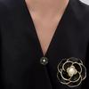 Mysterious Camellia Brooch Exquisite Fashion Pin Elegant Romantic Jewelry Accessories Party Birthday Festival Gift Souvenir
