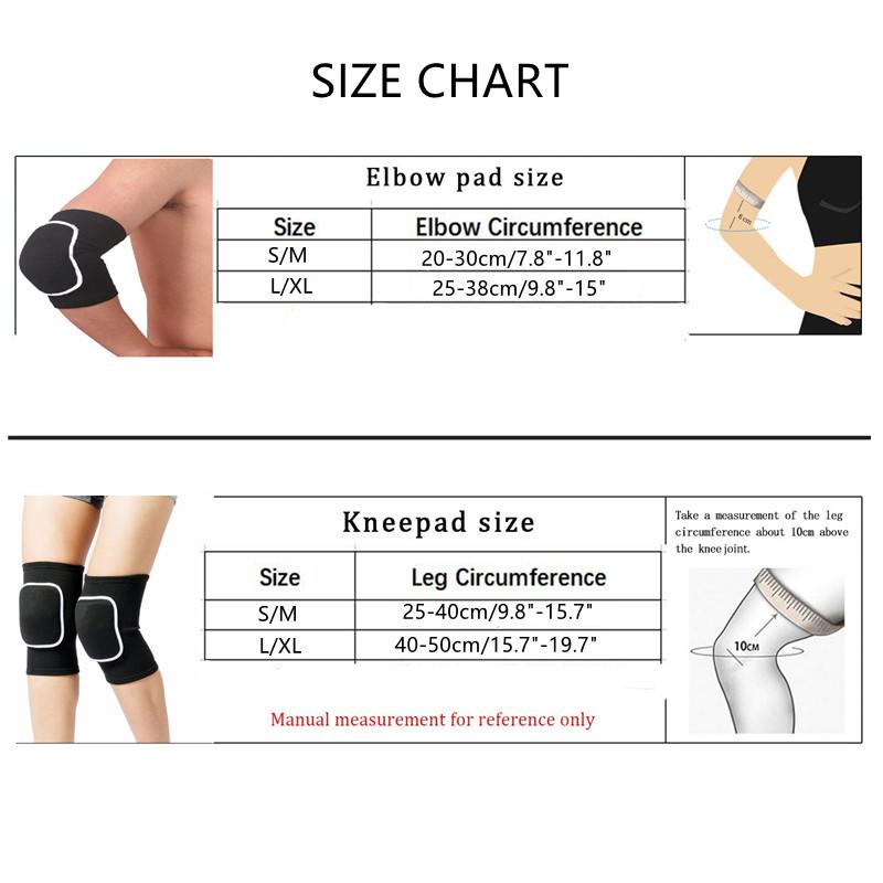 4Pcs/Set Thick Knee Elbow Pads For Kids Women Children Sponge Kneepads Dancing Biking Volleyball Basketball Football Protector