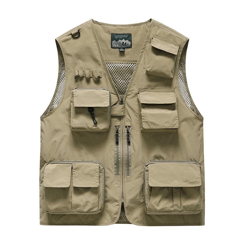 Vest Tooling Multi-Pocket Vest Men's Thin Outdoor Breathable Outdoor Sports Vest