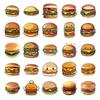 50Pcs Cute Cartoon Burger Stickers – Waterproof Reusable Decals for Luggage, Laptop, Journal